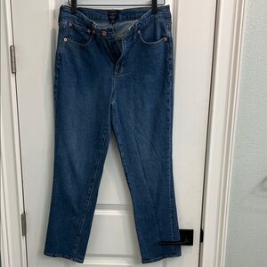J. Crew Straight-Leg Jeans in Medium Blue Wash